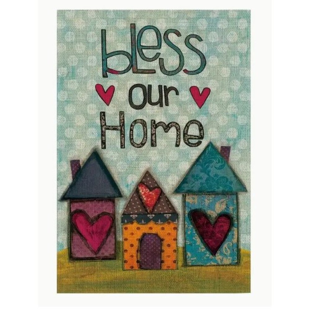 Garden Flag 12x18in Burlap Double-sided Bless Our Home